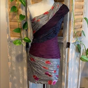 Jill Stuart Cocktail 💯% SILK One shoulder dress🌺